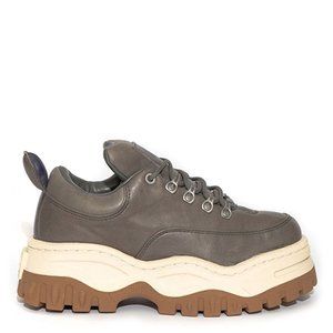 Eytys Green Gray Leather Angel Sneakers